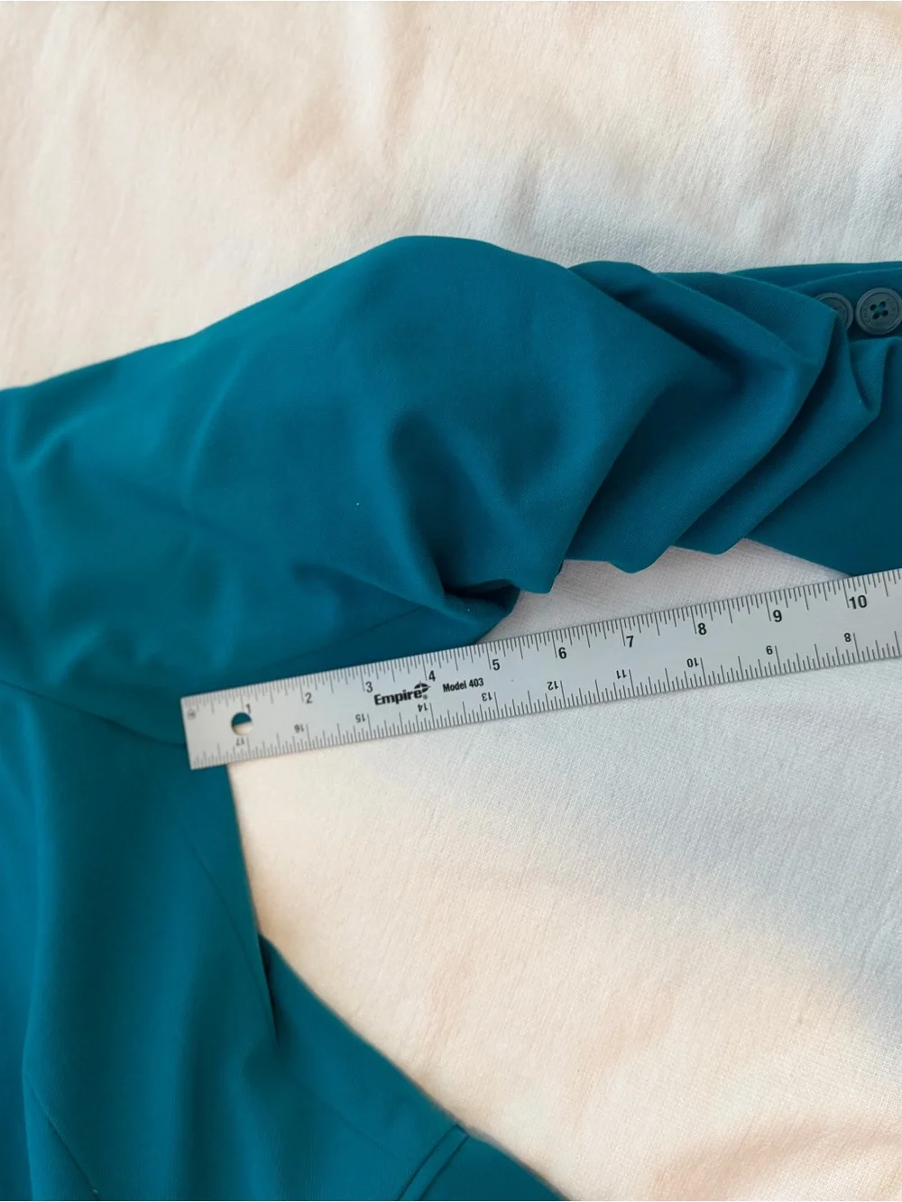 Michael Kors Teal Single-Button Tailored Blazer